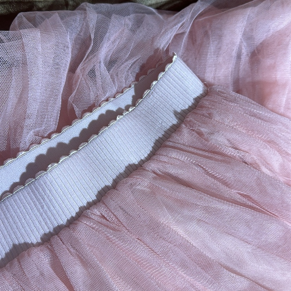Handmade Pink Wrinkled tulle skirt fun and colorful - Picture 5 of 6